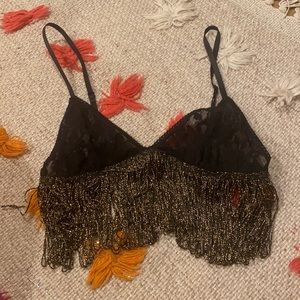 COPY - Rare NWT Hanky Panky after midnight tassel & lace bralette